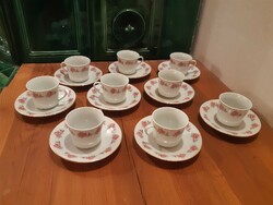 Porcelain coffee set of 9 pieces
