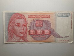 Jugoszlávia 1 000 000 000 dinár 1993 (1 milliárd)