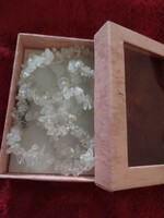 Rock crystal mineral set in gift box, chain + bracelet mineral jewelry, crystal jewelry