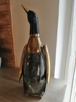 Retro Pingvin alakú zenélős italos üveg szovjet?