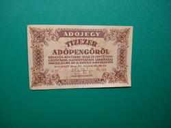 10000 Tax stamp 1946 with serial number, watermarked ap