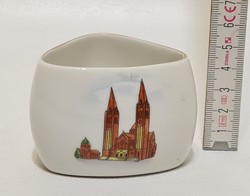 Aquincumi "Szeged" látképes porcelán tégely (2836)