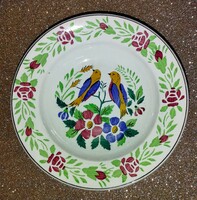 Legacy of the monarchy: antique wilhelm decorative plate with birds