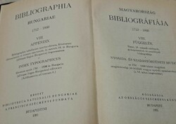 Bibliography of Hungary 1712-1860 viii. Appendix