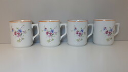 Old flawless Zsolnay mug 4 pieces