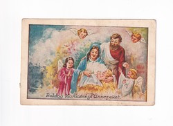K:160 Karácsony antik képeslap vallásos