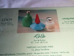 Nagyon ritka! CACHAREL LES OPALINES: Eden parfüm,  Anaïs Anaïs, LouLou - vintage parfümkollekció