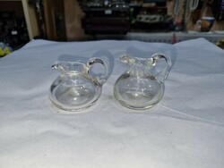 2 old glass spouts