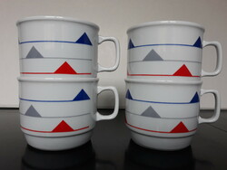 4 retro flawless Zsolnay mugs
