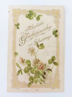 Old postcard 1903 embossed postcard clover