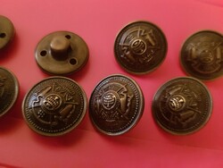 Heraldic light fem, copper buttons 18 pcs