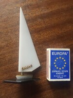 Old, retro Balaton Plexiglas souvenir sailing model, model, souvenir with Siofok inscription