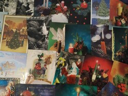 60 db retro karácsonyi képeslap egyben, használt
