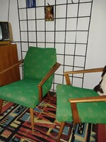 Pair of retro stiletto armchairs