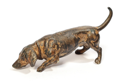 Antik bécsi bronz kutya figura /szobor-kisplasztika - "Wiener Werkstätte"