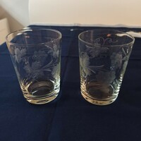 Etched glass glasses
