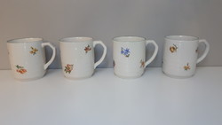 Old flawless Kispest porcelain mug 4 pieces