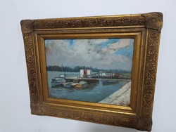 Két festmény egy áron! Újházy festmény, Duna part! ( Dunakanyar)