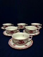 From HUF 10! Appony Herendi large tea cup set! Flawless!