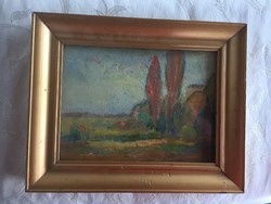 Landscape, oil painting in a frame from the estate of Uvard (200)