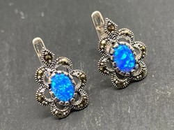 Blue opal gemstone, sterling silver earrings /925/ - new, many handcrafted jewelry!