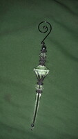 Beautiful old crystal glass pendant for a chandelier or even as a Christmas decoration, 16 cm according to the pictures