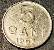 Romania 5 bani, 1963