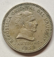 1959 . Uruguay 10 Centimos (256)