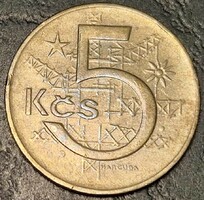 Csehszlovákia, 5 korona, 1973.