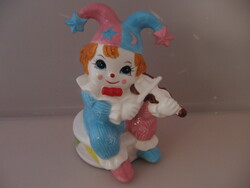 Charming violin clown retro ceramic bushing