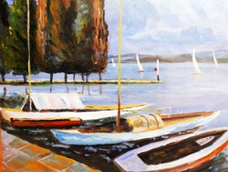 Unknown painter / Balaton sailing boats