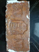Brick slice with Hungarian coat of arms