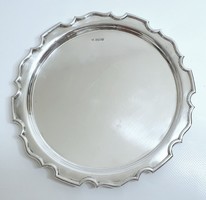 Art deco sterling silver circular tray