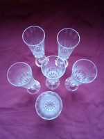 Set of 6 crystal champagne glasses for New Year's Eve and Christmas celebrations