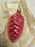 Glass cone, pink - antique atmosphere / Christmas pendant