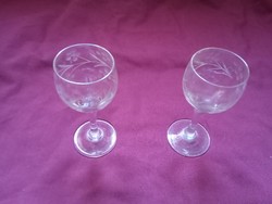 Foot-cut brandy glass 2 pcs for Christmas, New Year's Eve celebrations