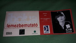 Dedicated Oláh Ibolya album presentation concert ticket 2004. November 4. Szeged date according to the pictures