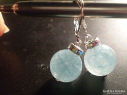 For half! Aquamarine 10mm gemstone earrings