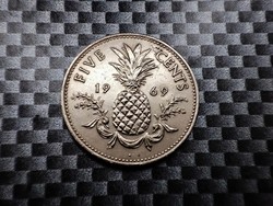 Bahamas 5 cents, 1969