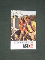 Card calendar, Netherlands, aslk savings bank, bank, male and female model, 1985, (2)
