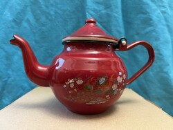 Retro red enamel coffee pot