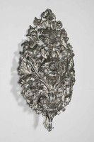 Sterling silver wall arm (1 burner) - with floral decor