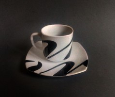 Rare bugatti 'lettere d'amore noir' designer coffee cup 1990s
