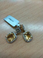 Silver, gold-plated earrings