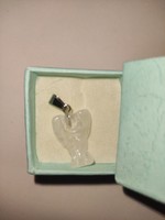 Rock crystal angel pendant in gift box