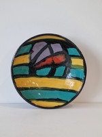 Vintage ceramic bowl with abstract pattern - '70s