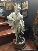 Antique royal dux, huge ceramic statue, 55 cm, xix. Century