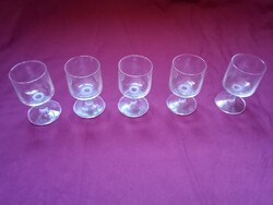 Set of 5 retro liqueur glasses for Christmas, New Year's Eve and New Year celebrations