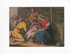 K:166 Karácsonyi  képeslap postatiszta vallásos