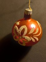Karácsonyfa dísz üveg kézzel festett